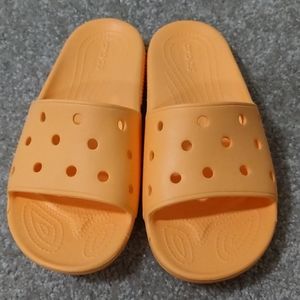 Cantaloupe Orange Crocs Slides